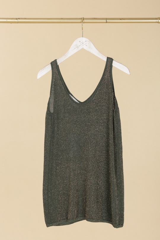 Canotte Donna Deep green Indie + Moi IX23071 #c Efashion Paris