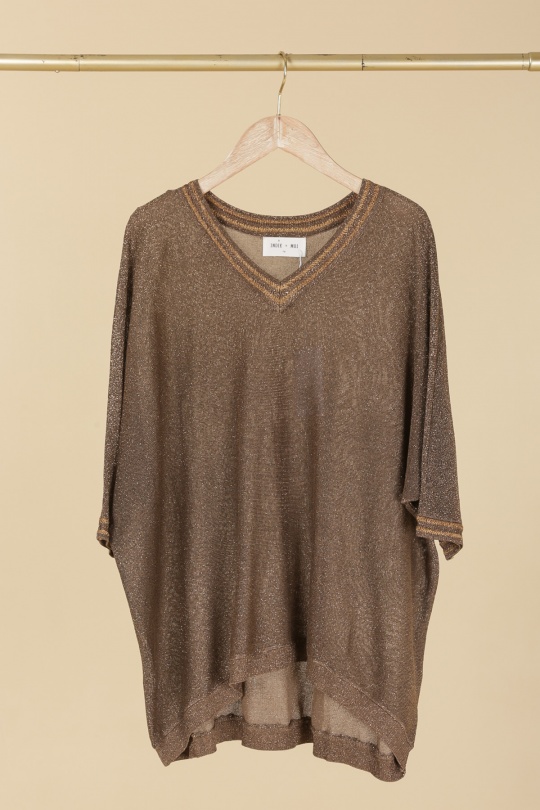 Maglioni Donna Coffee Indie + Moi IX23072 #c Efashion Paris