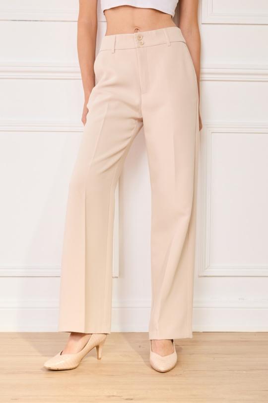 Pantalones Mujer Beige NANA LOVE 8810#5 #c Efashion Paris