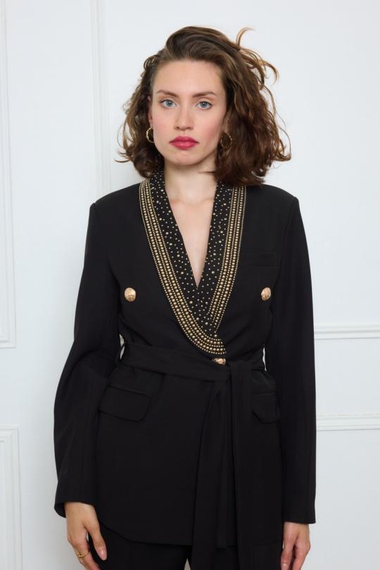 Chaquetas Mujer Black NANA LOVE 1856 #c Efashion Paris