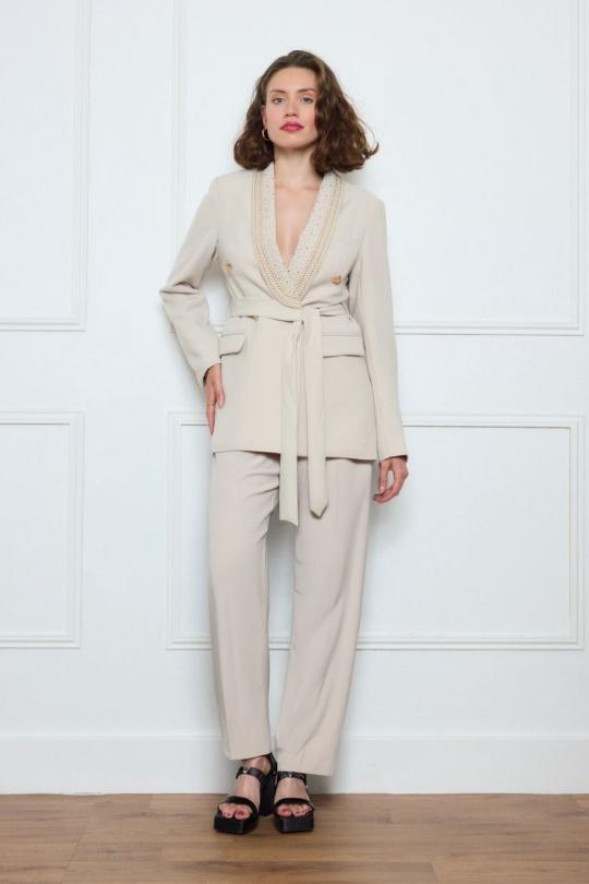 Chaquetas Mujer Beige NANA LOVE 1856 #c Efashion Paris