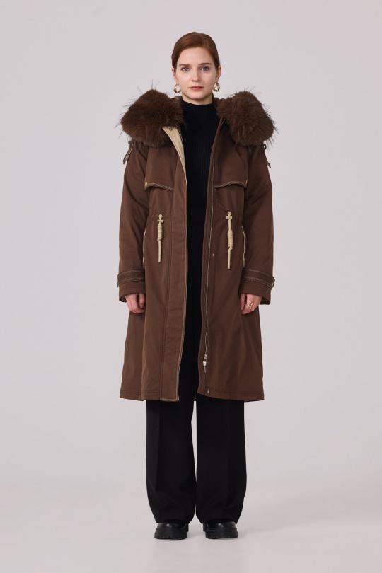 Parkas Mujer Brown NANA LOVE 3121 #c Efashion Paris