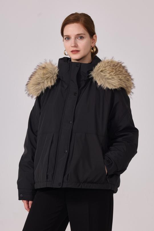 Parkas Mujer Black NANA LOVE 3122 #c Efashion Paris