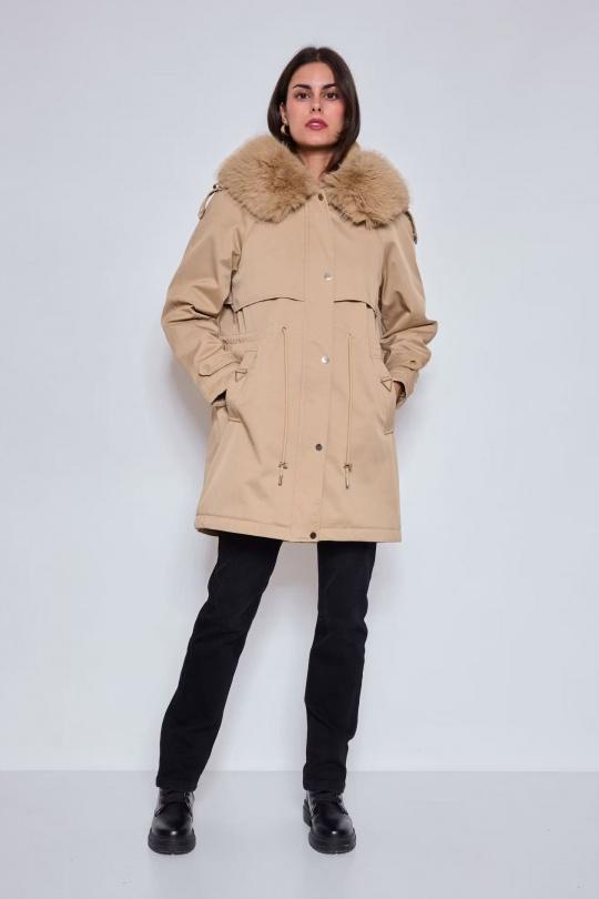 Parkas Mujer Taupe NANA LOVE 3119 #c Efashion Paris