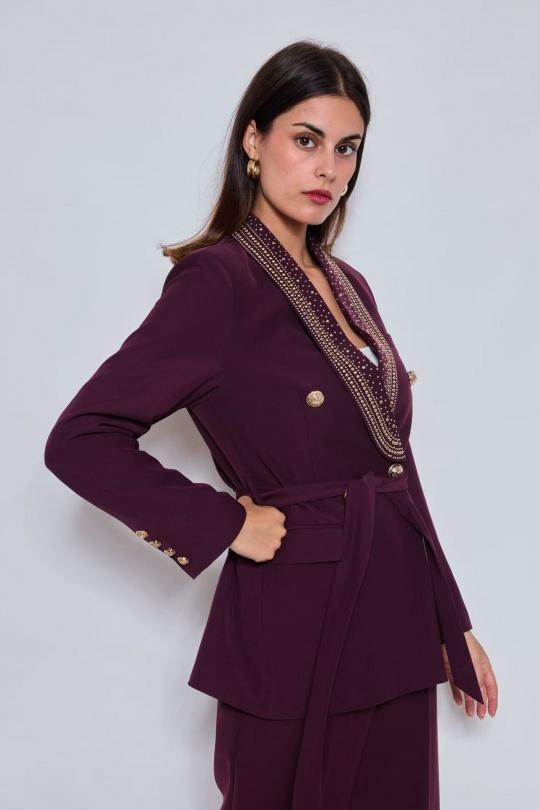 Chaquetas Mujer Burgundy NANA LOVE 1856 #c Efashion Paris