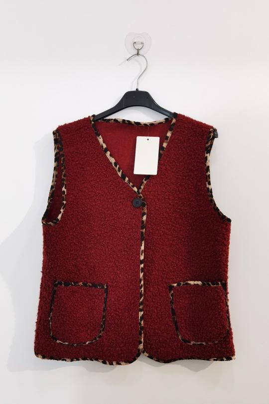 Cárdigans Mujer Burgundy ROSEMARY COLLECTION DESIREE650 #c Efashion Paris