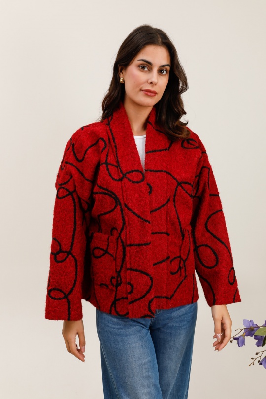 Giacche Donna Red LA MAISON DES FIBRES NATURELLES 823244 #c Efashion Paris