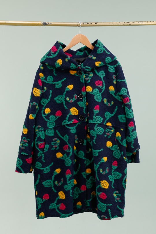 Cappotti Donna Navy blue LA MAISON DES FIBRES NATURELLES 800BRODERIE #c Efashion Paris
