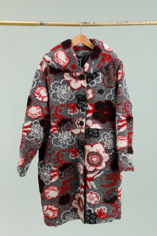 Cappotti Donna Beige/Fushia LA MAISON DES FIBRES NATURELLES 800BRODERIE #c Efashion Paris