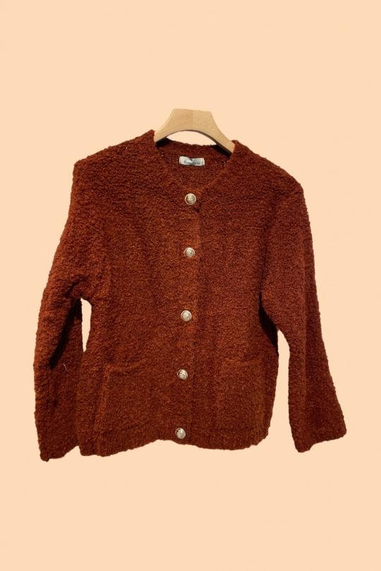 Gilets Femme Rouille Nota bene 85142 #c Efashion Paris