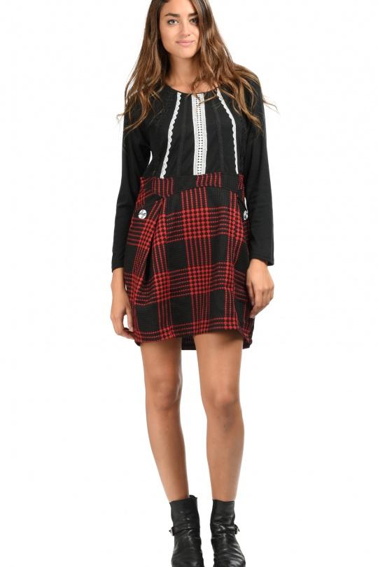 rouge by pomme plaid mini skirt
