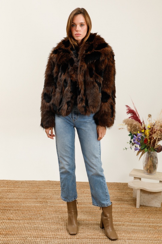 Abrigos Mujer Brown J&H FASHION 9502  #c Efashion Paris