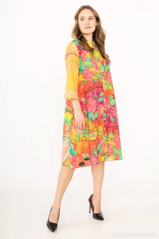 Robes mi-longues Femme Orange Vegas 600552 #c Efashion Paris