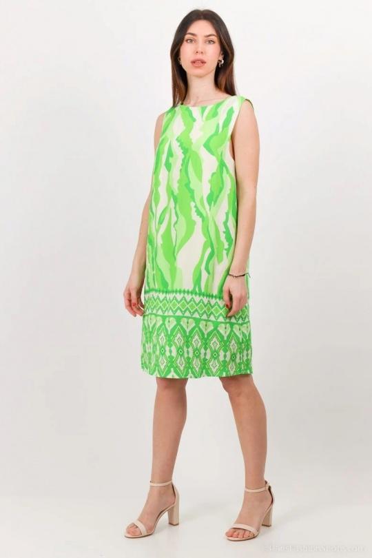 Robes mi-longues Femme Vert Vegas 600645 #c Efashion Paris