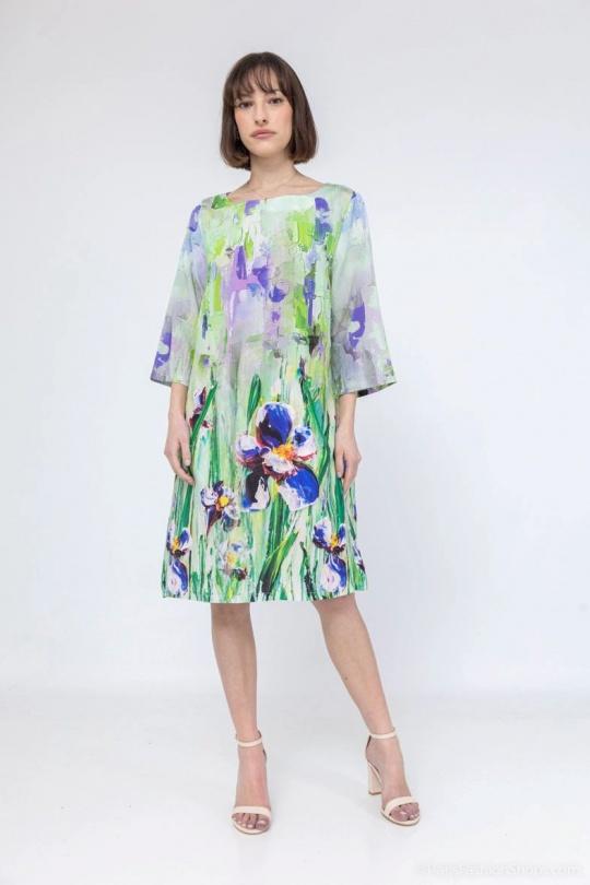 Robes mi-longues Femme Vert Vegas 313661 #c Efashion Paris