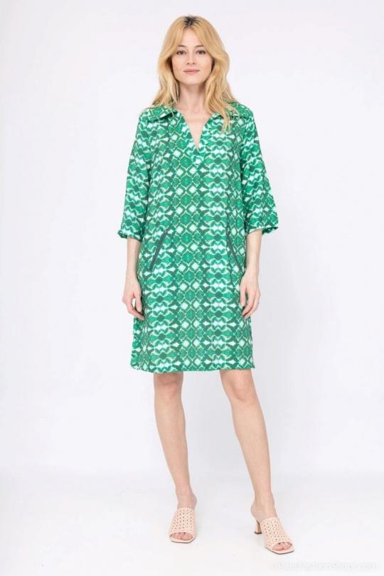 Robes mi-longues Femme Vert Vegas 610030 #c Efashion Paris