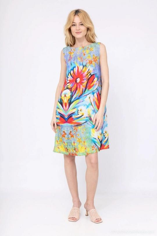 Robes mi-longues Femme Multicolore Vegas 600647 #c Efashion Paris