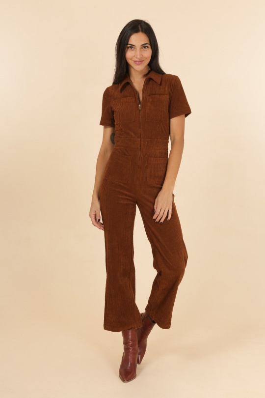 Combinaisons Femme Moutarde Daphnea 3869 Efashion Paris