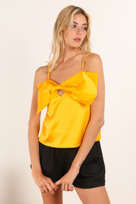 Camisetas sin mangas Mujer Yellow Daphnea 5056 Efashion Paris