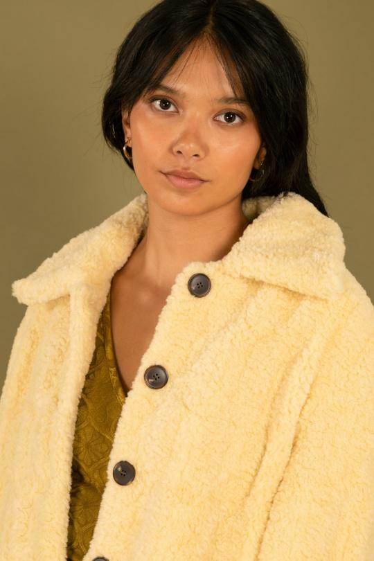 Manteaux Femme Jaune Daphnea 5097 Efashion Paris