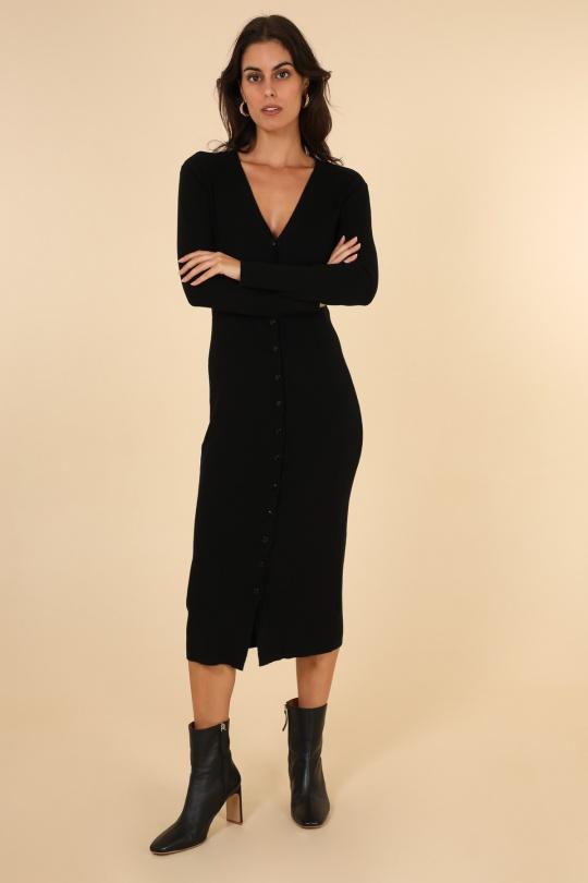 Abiti al polpaccio Donna Black Daphnea A1293 Efashion Paris