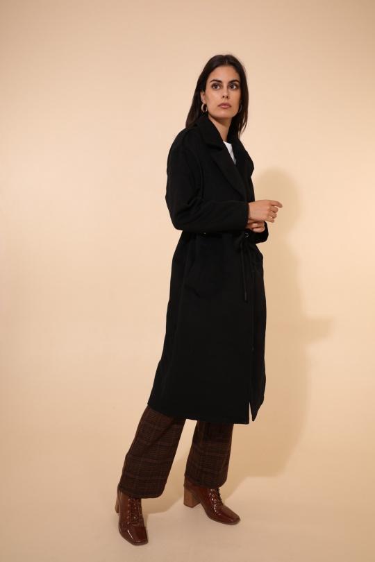 Manteaux Femme Noir Daphnea 5191 Efashion Paris