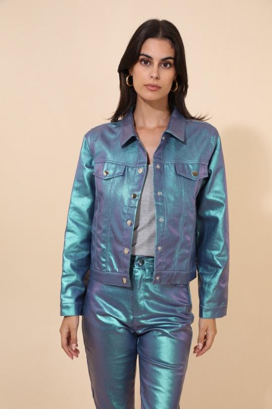 Vestes  Femme Bleu Daphnea 5163 Efashion Paris