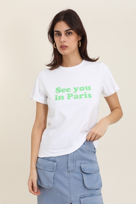 T-shirts Femme Vert Daphnea 31709 Efashion Paris