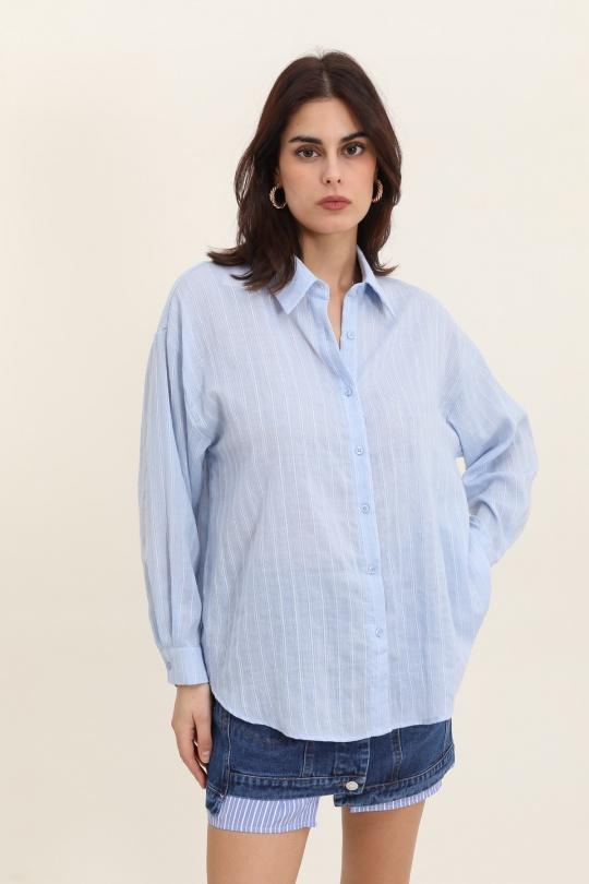 Camicie Donna Blue Daphnea 5362 Efashion Paris