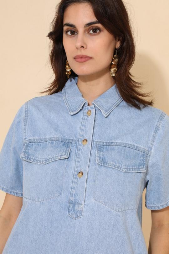 Robes courtes Femme Noir Daphnea 5381 Efashion Paris