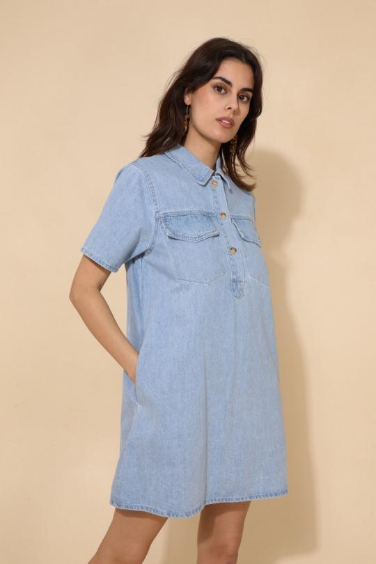 Robes courtes Femme Noir Daphnea 5381 Efashion Paris