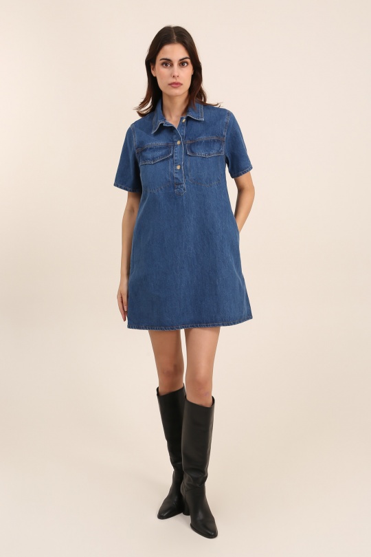 Robes courtes Femme Noir Daphnea 5381 Efashion Paris