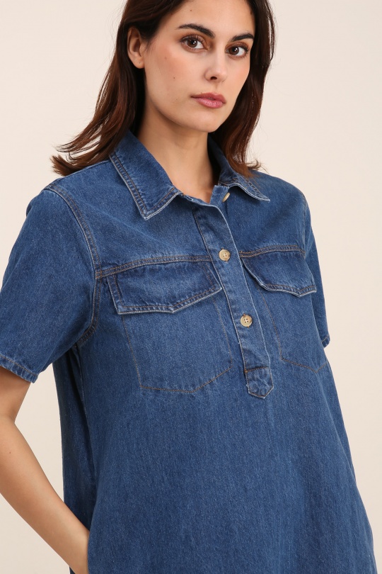 Robes courtes Femme Noir Daphnea 5381 Efashion Paris