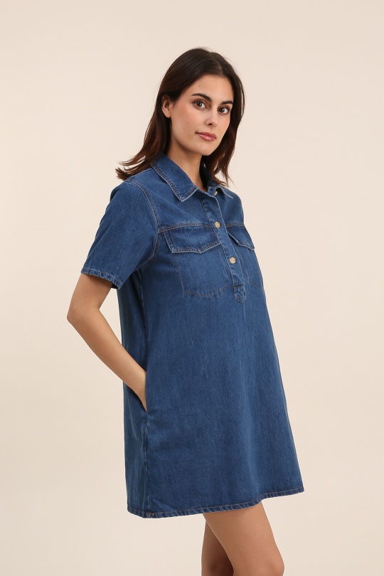 Robes courtes Femme Noir Daphnea 5381 Efashion Paris