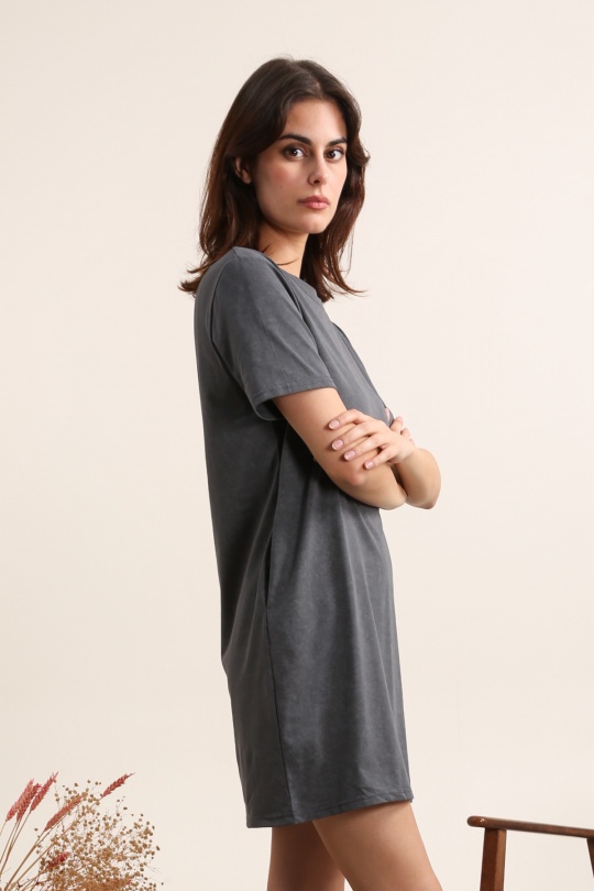 Robes courtes Femme Gris foncé Daphnea 31883 Efashion Paris