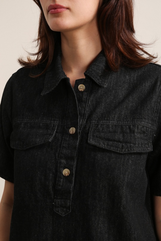 Robes courtes Femme Noir Daphnea 5381 Efashion Paris