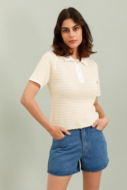 Jumpers Women Yellow Daphnea A1526 Efashion Paris