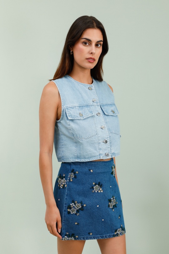 Top Donna Light blue Daphnea 5890 Efashion Paris