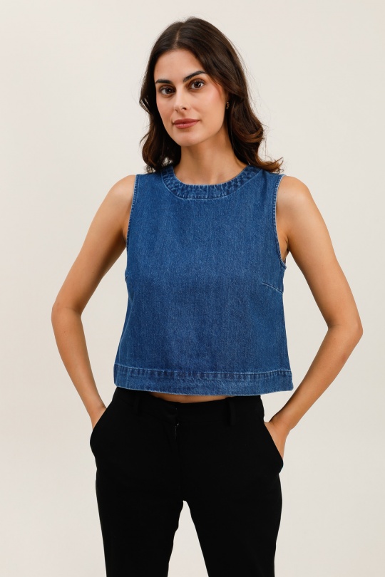 Tops Femme Bleu foncé Daphnea 5955 Efashion Paris