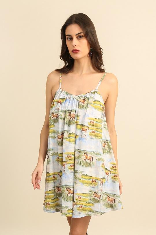 Robes courtes Femme Bleu Daphnea 32186 Efashion Paris