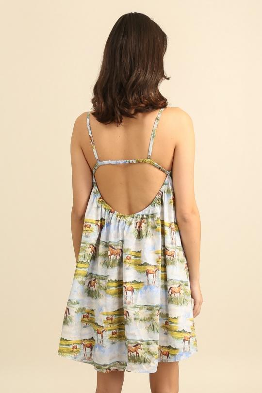 Robes courtes Femme Bleu Daphnea 32186 Efashion Paris