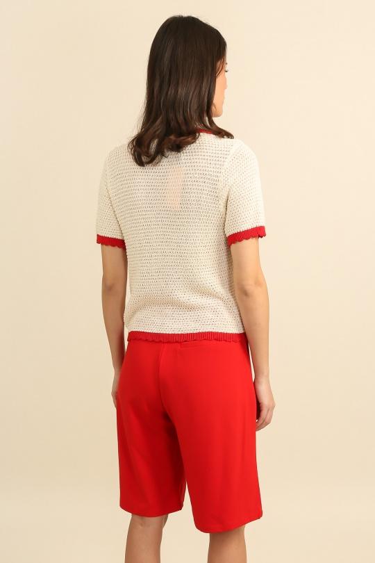 Shorts Femme Rouge Daphnea 32181 Efashion Paris