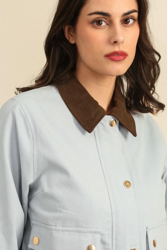 Vestes  Femme Blanc Daphnea 5988 Efashion Paris