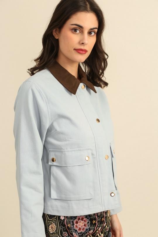 Vestes  Femme Blanc Daphnea 5988 Efashion Paris