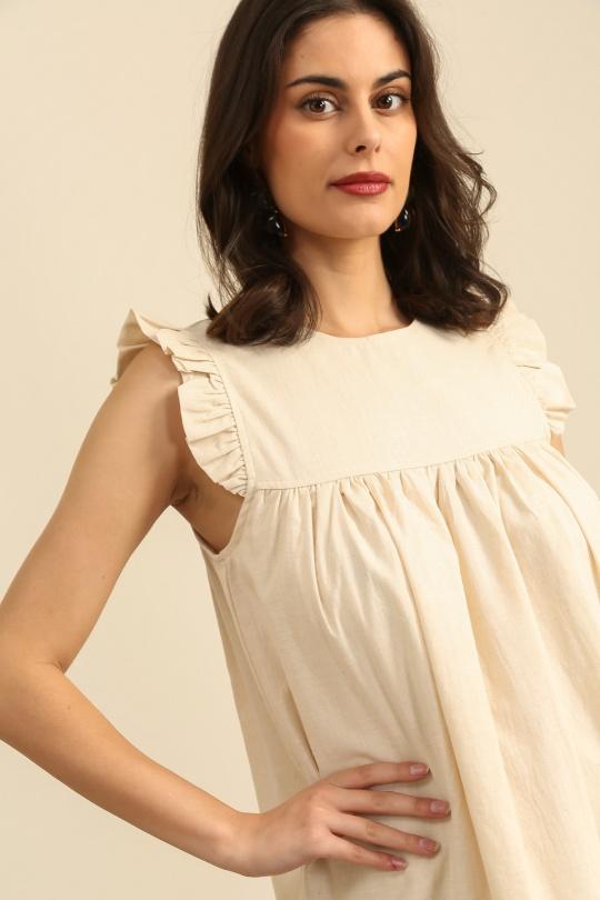 Robes courtes Femme Beige Daphnea 32150 Efashion Paris