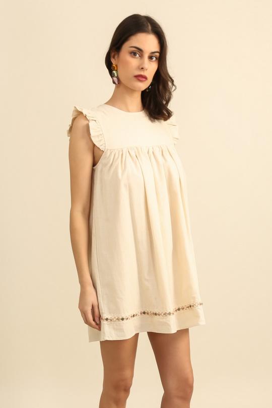 Robes courtes Femme Beige Daphnea 32150 Efashion Paris