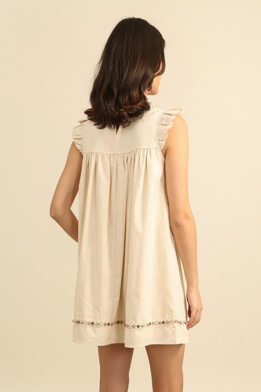 Robes courtes Femme Beige Daphnea 32150 Efashion Paris