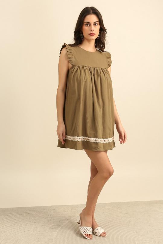 Robes courtes Femme Beige Daphnea 32150 Efashion Paris