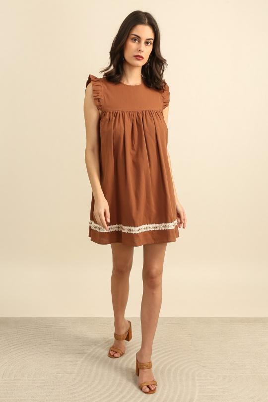 Robes courtes Femme Beige Daphnea 32150 Efashion Paris