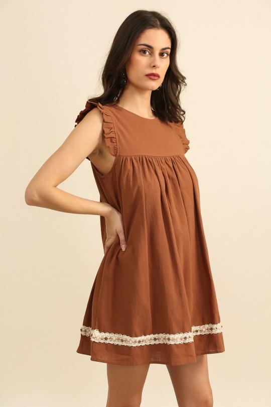 Robes courtes Femme Beige Daphnea 32150 Efashion Paris